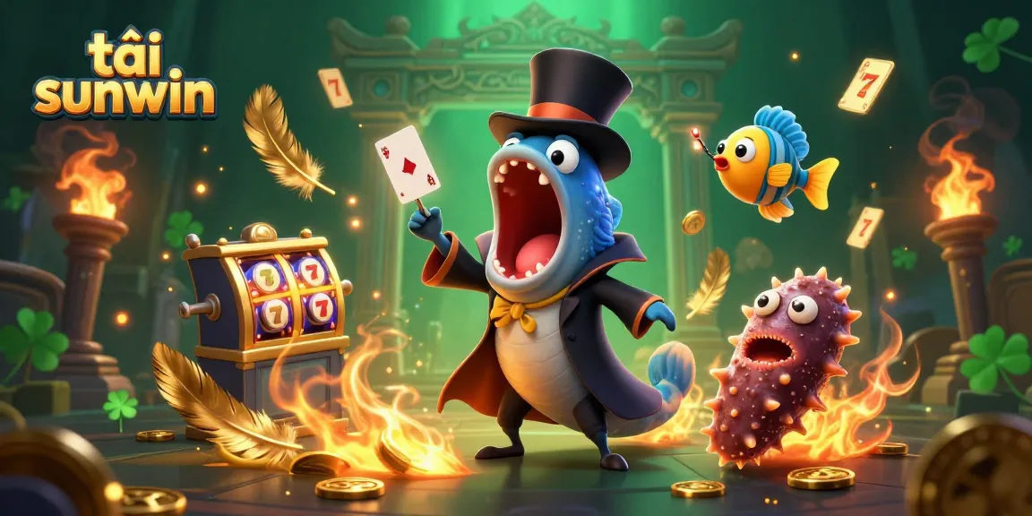 Experience the excitement of tải sunwin with dynamic 3D illustration featuring magical sea creatures in a casino