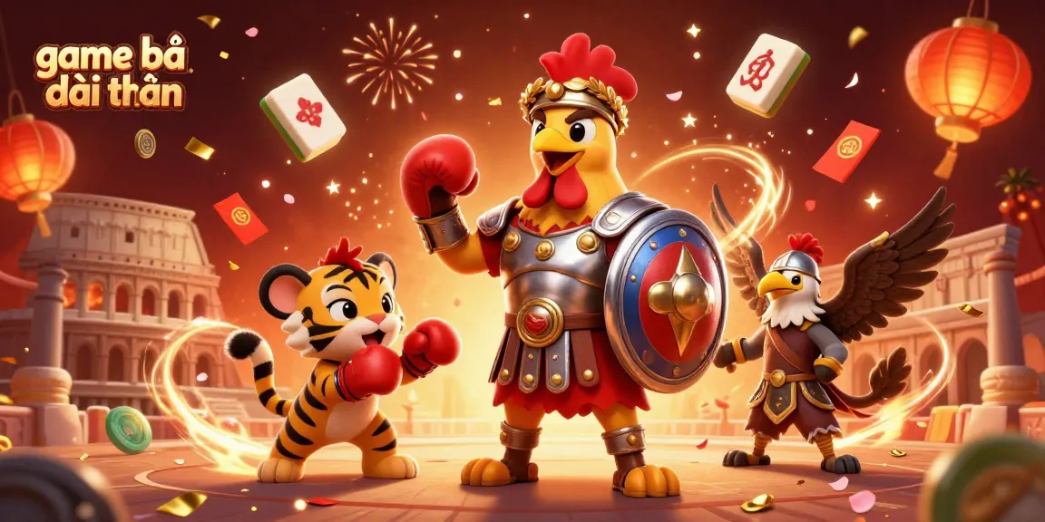 Experience the excitement of game bài đổi thưởng with dynamic casino-themed 3D illustration.