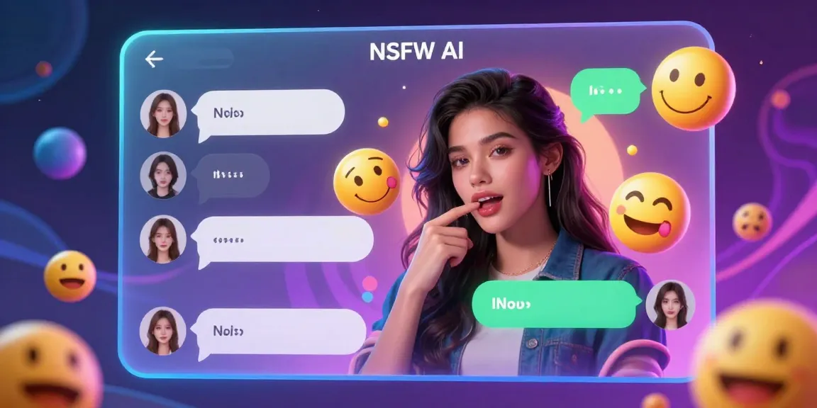 NSFW AI chat interaction featuring a captivating digital character in a vibrant virtual chat room.