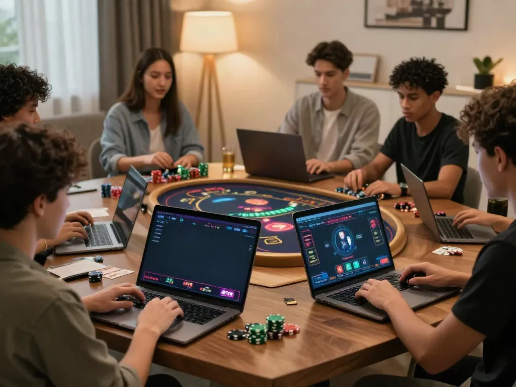Exciting online de bet gaming experience with diverse players at virtual casino.