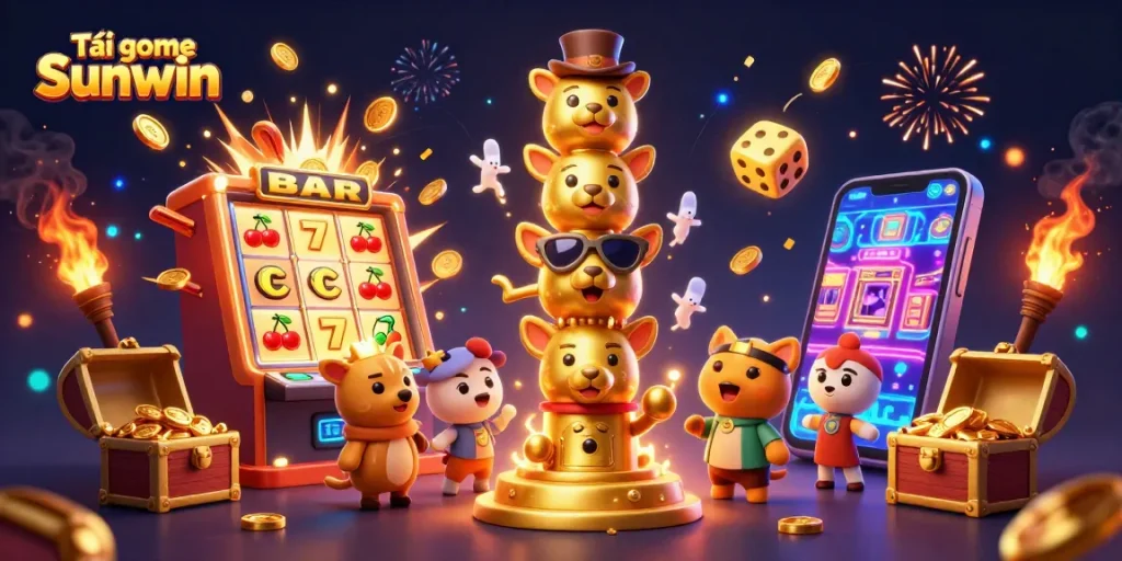 Tải game Sunwin: Engage in thrilling casino gaming with vibrant 3D elements, exciting jackpots, and a magical atmosphere.